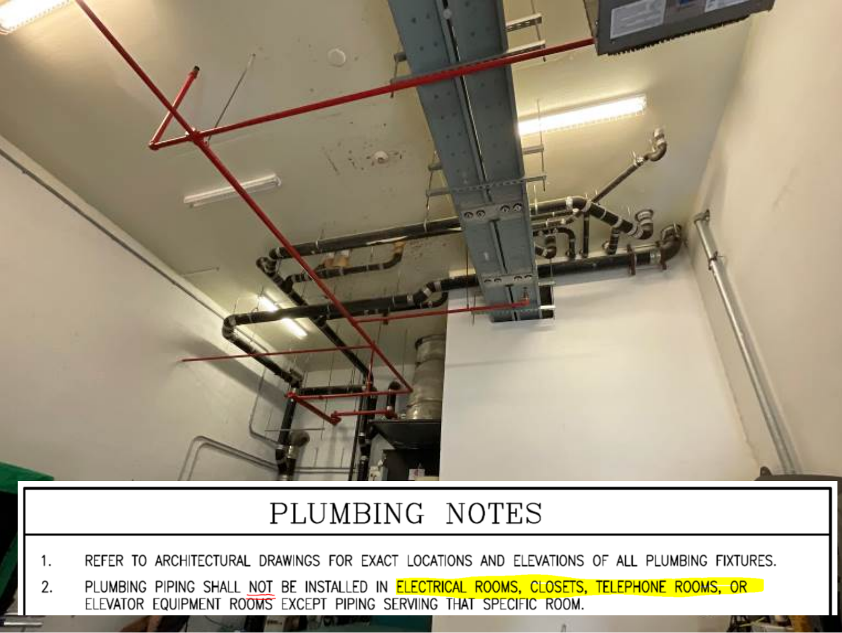 Storm drain and sprinkler line improperly installed