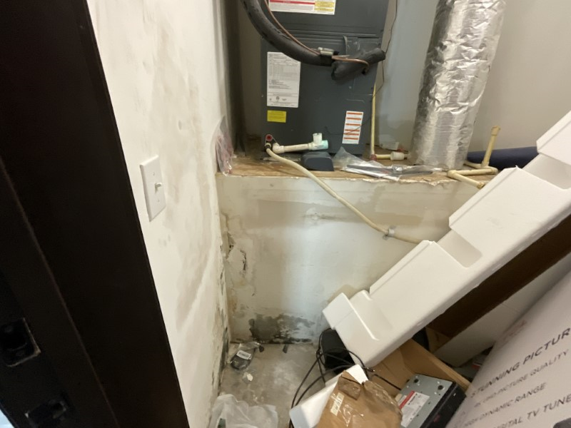 Organic growth from leaking unit HVAC